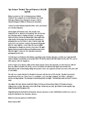 A preview of a PDF biography for Roberts, Robert Russell